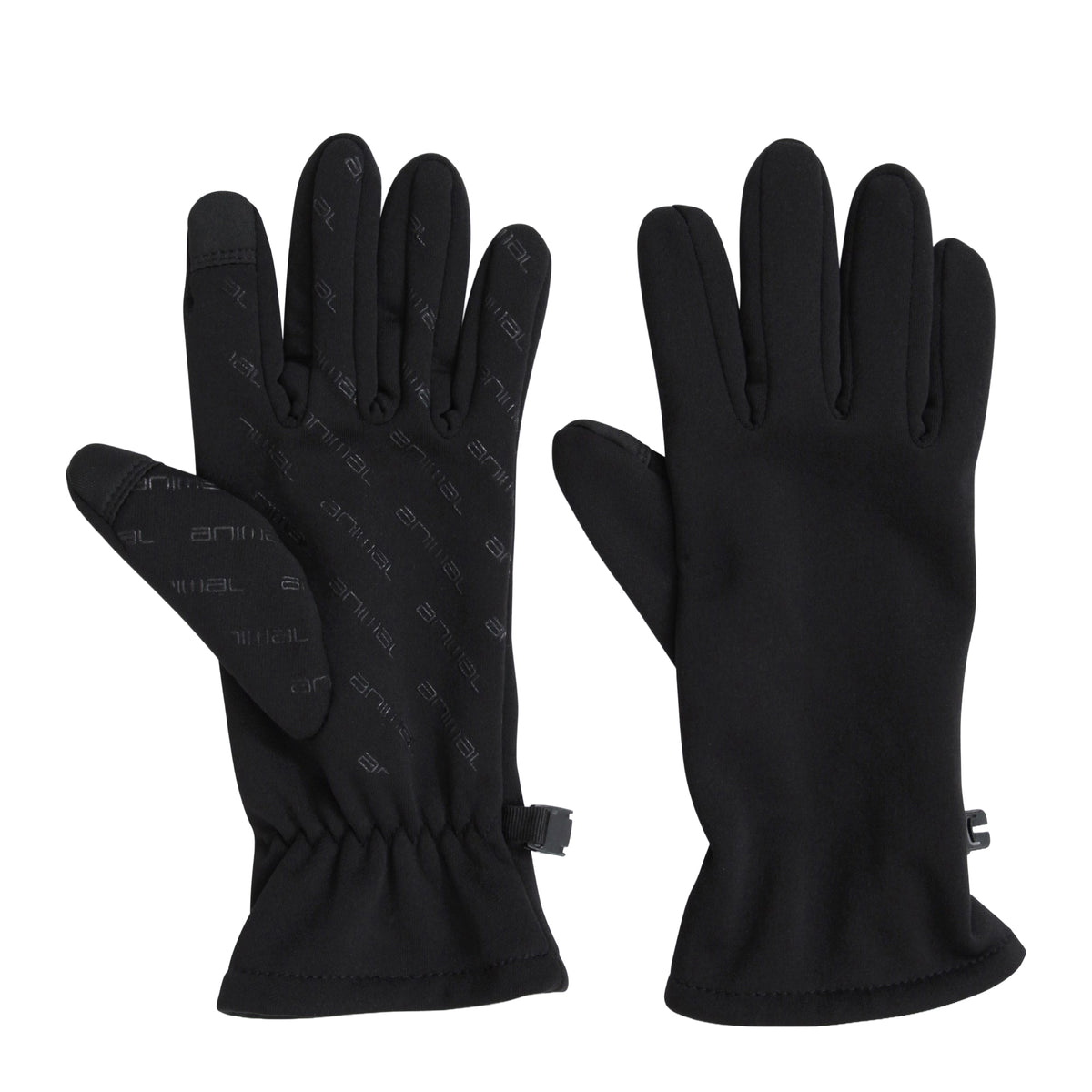 Black - Side - Animal Mens Brooklyn Gloves