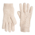 Beige - Side - Animal Womens-Ladies Becky Lined Borg Gloves