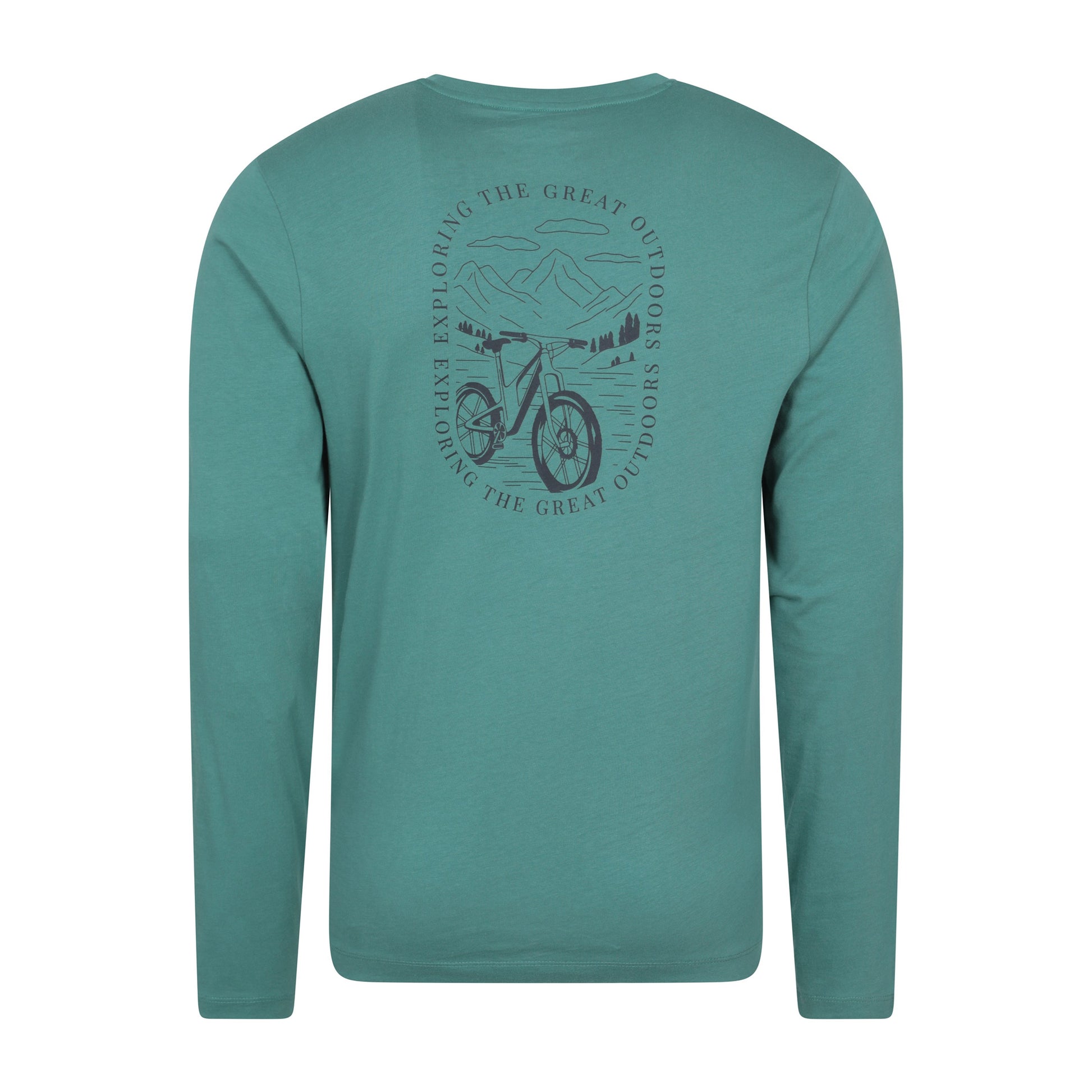 Green - Back - Mountain Warehouse Mens Bike Long-Sleeved T-Shirt