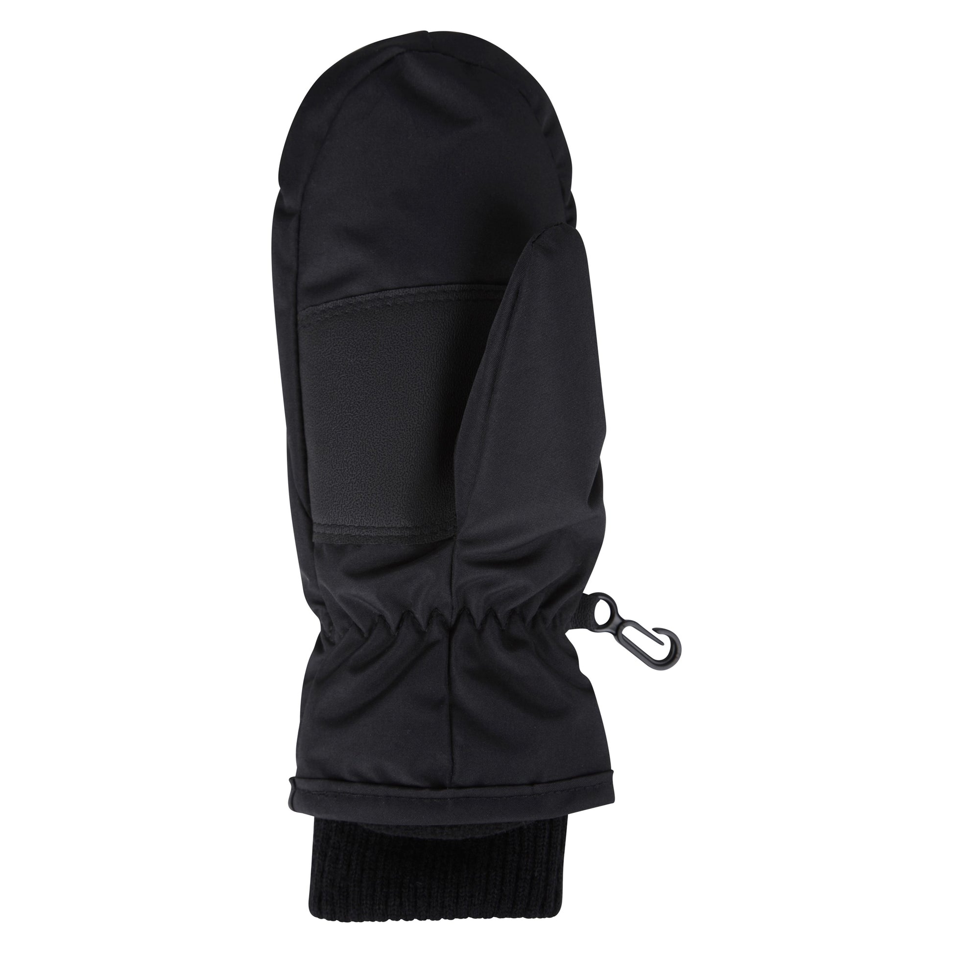 Black - Back - Mountain Warehouse Childrens-Kids Faux Fur Lined Isotherm Ski Mittens