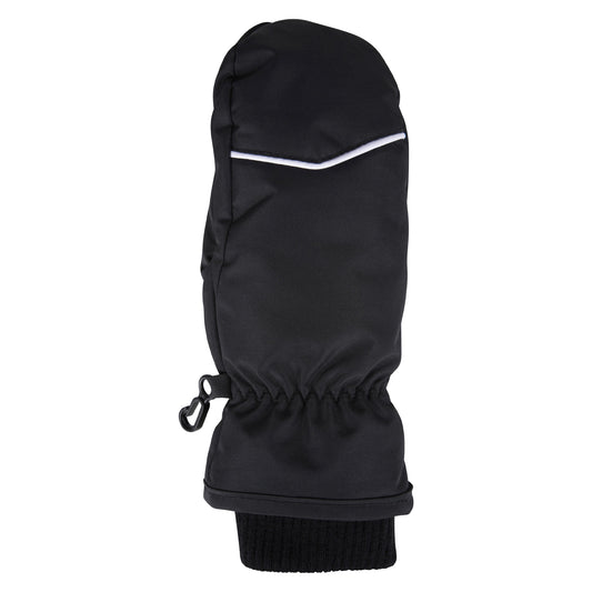 Black - Front - Mountain Warehouse Childrens-Kids Faux Fur Lined Isotherm Ski Mittens