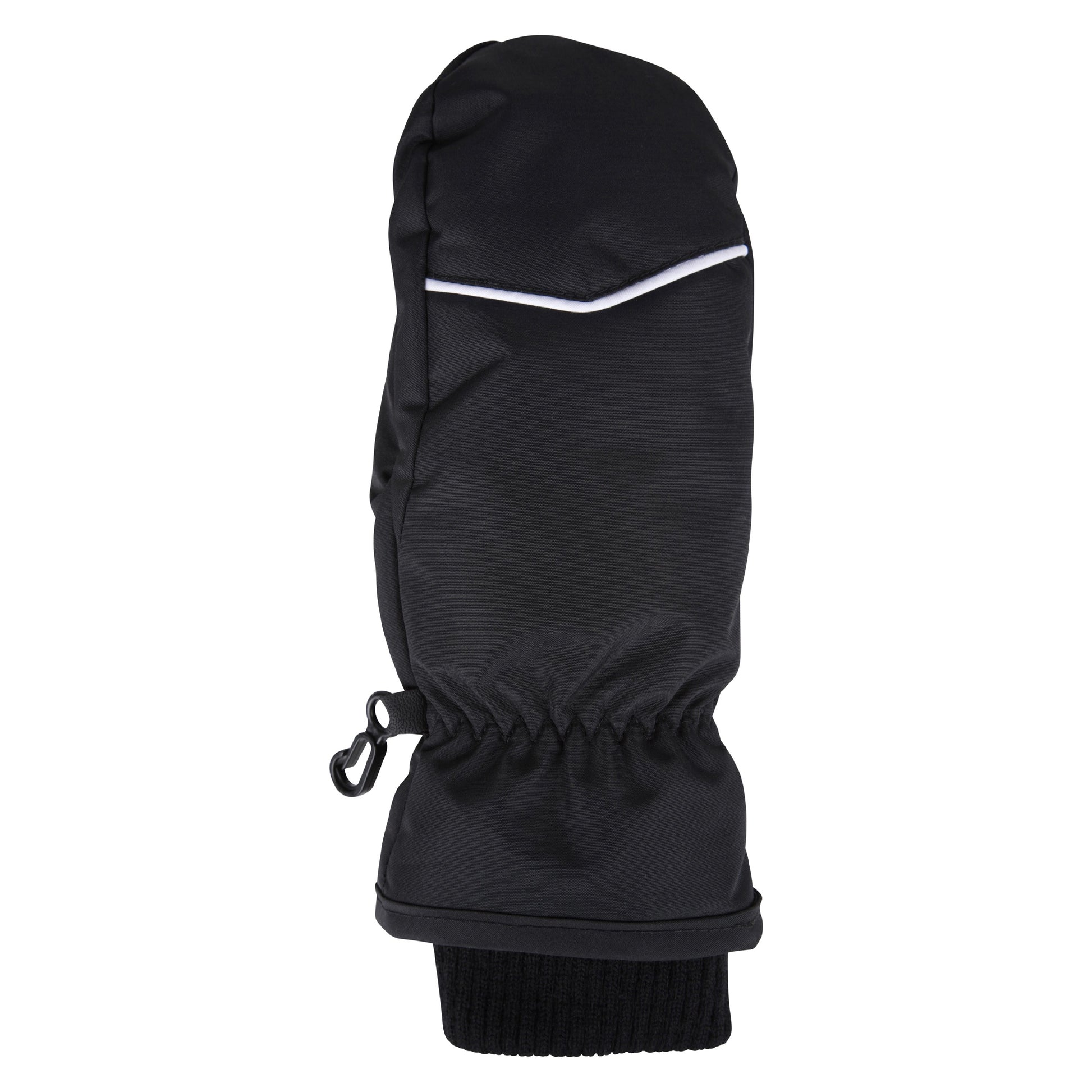 Black - Front - Mountain Warehouse Childrens-Kids Faux Fur Lined Isotherm Ski Mittens