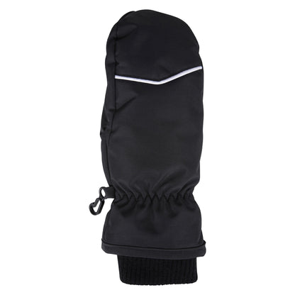 Black - Front - Mountain Warehouse Childrens-Kids Faux Fur Lined Isotherm Ski Mittens