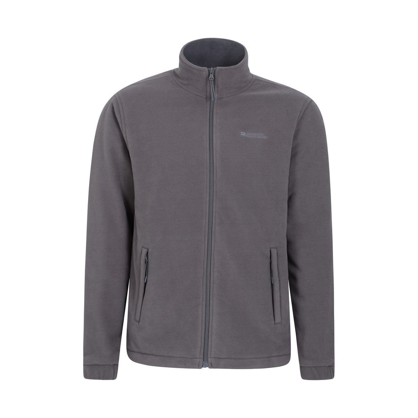 Dark Grey - Front - Mountain Warehouse Mens Bernard II Windproof Fleece Jacket