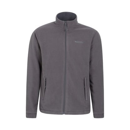 Dark Grey - Front - Mountain Warehouse Mens Bernard II Windproof Fleece Jacket