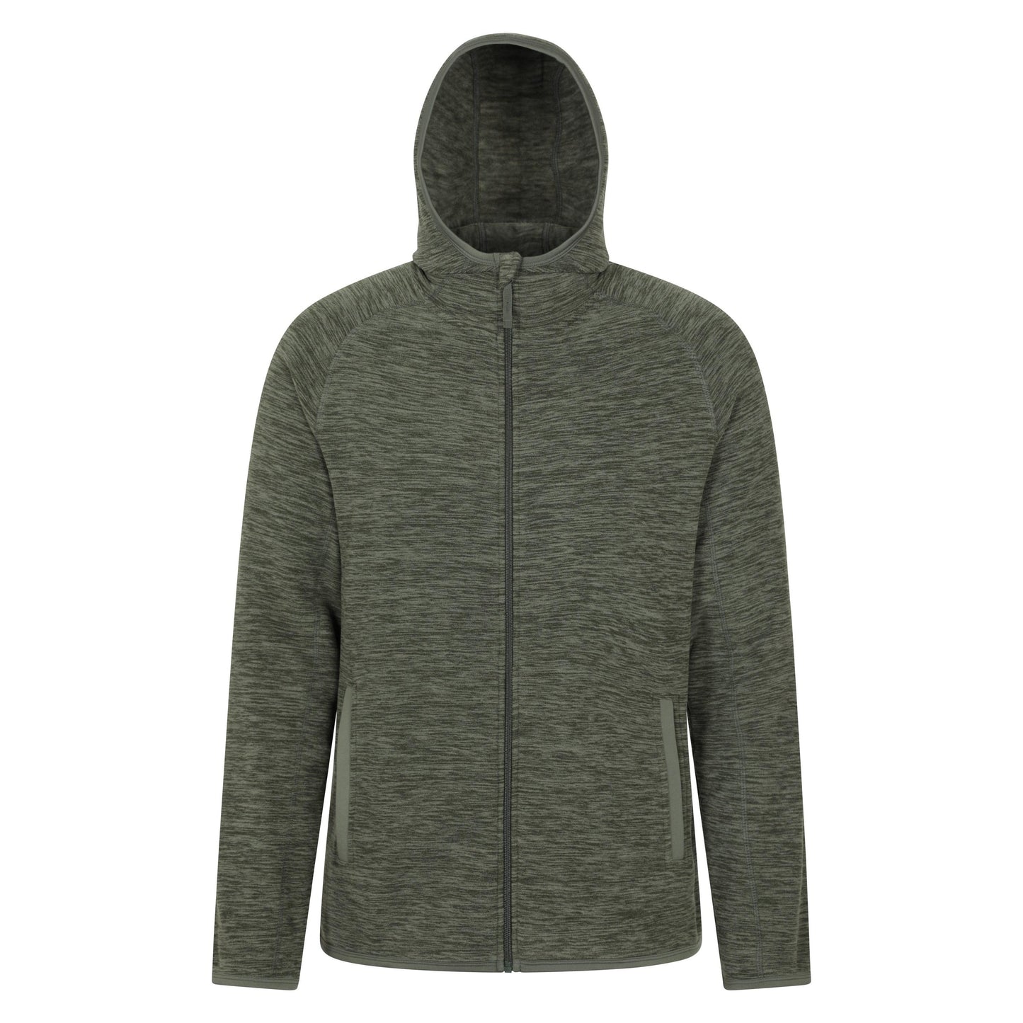 Dark Khaki - Front - Mountain Warehouse Mens Snowdon II Full Zip Hoodie