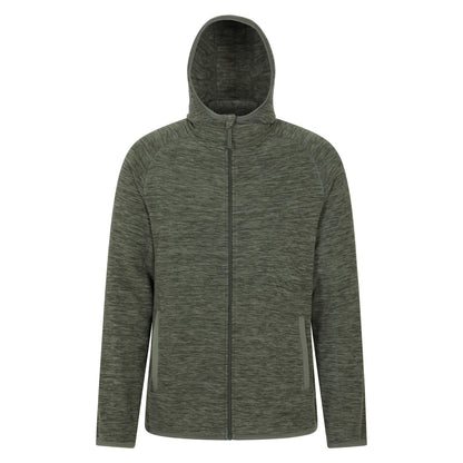 Dark Khaki - Front - Mountain Warehouse Mens Snowdon II Full Zip Hoodie