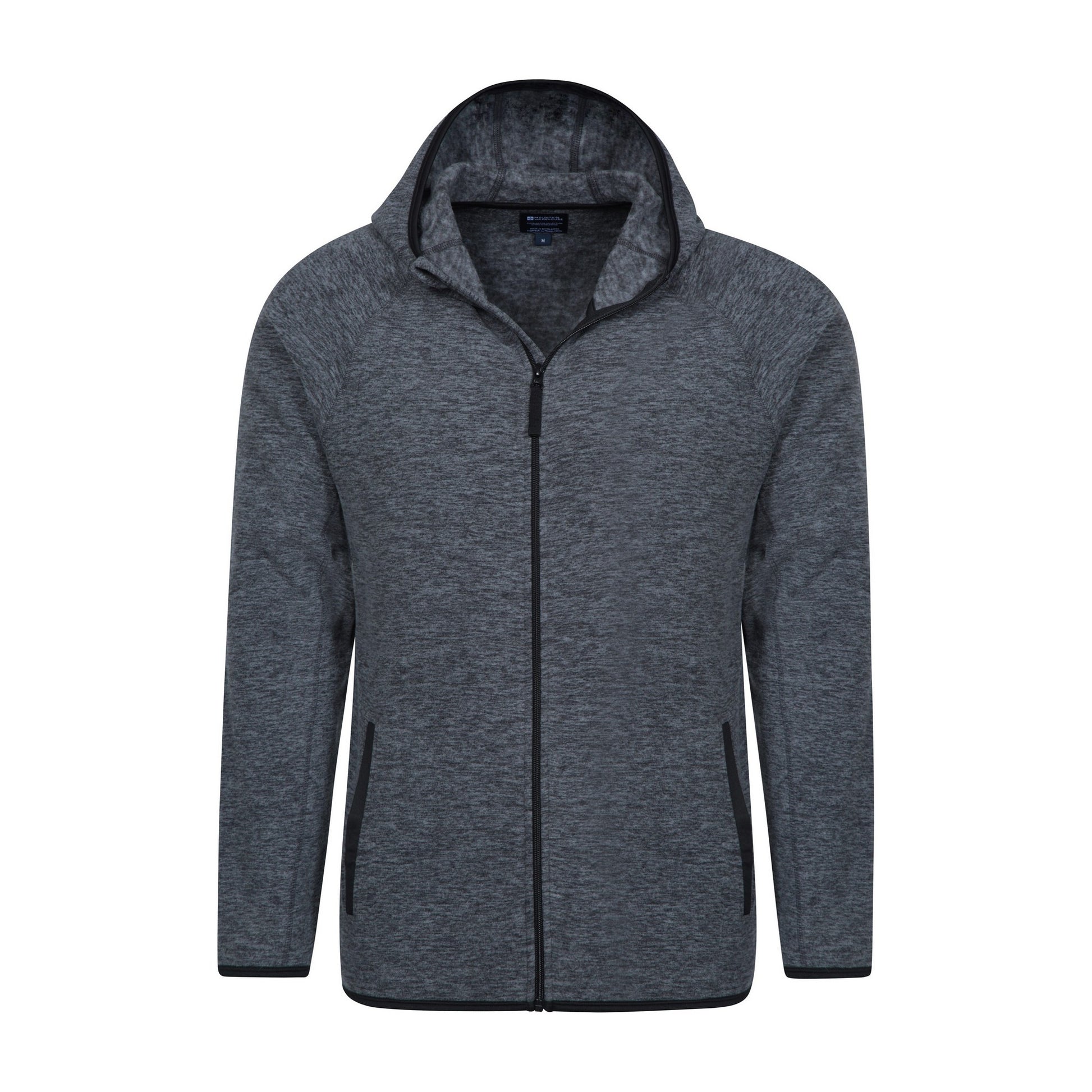 Black - Pack Shot - Mountain Warehouse Mens Snowdon II Full Zip Hoodie