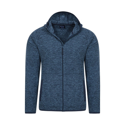 Blue - Pack Shot - Mountain Warehouse Mens Snowdon II Full Zip Hoodie