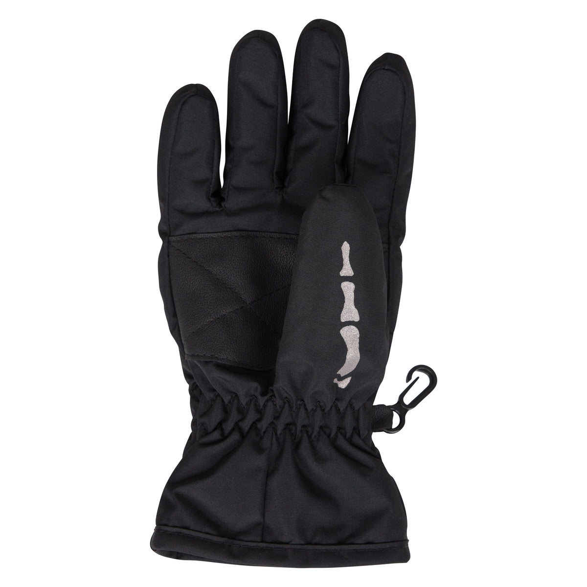 Black - Back - Mountain Warehouse Childrens-Kids Water Resistant Skeleton Gloves