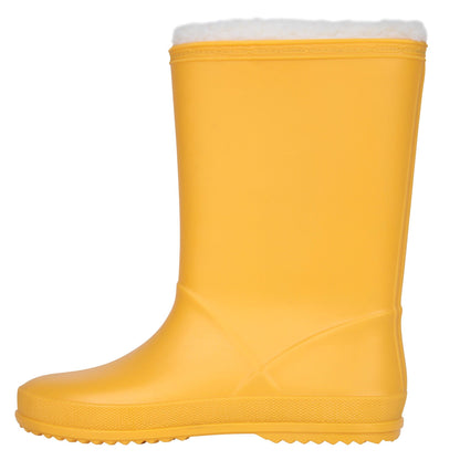 Mustard - Lifestyle - Mountain Warehouse Childrens-Kids Snow Lined Wellington Boots
