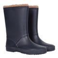Navy - Front - Mountain Warehouse Childrens-Kids Snow Lined Wellington Boots