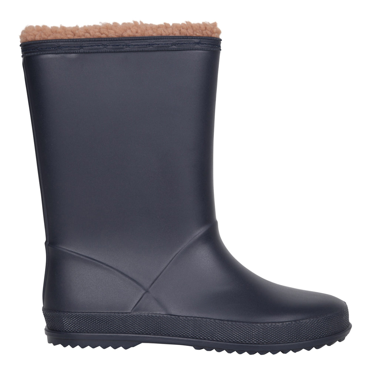 Navy - Side - Mountain Warehouse Childrens-Kids Snow Lined Wellington Boots