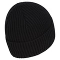Black - Back - Mountain Warehouse Womens-Ladies IsoTherm Ribbed Faux Fur Lined Beanie