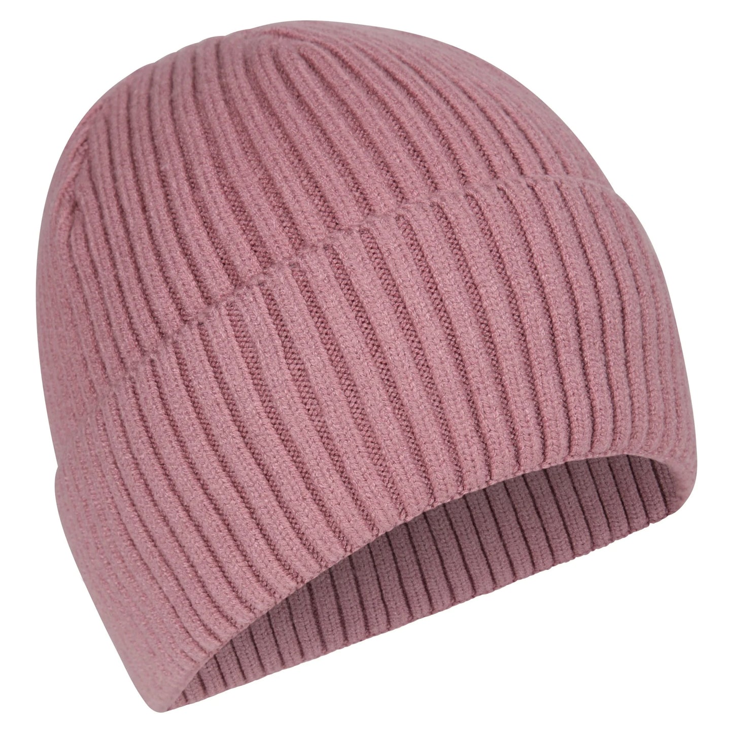 Pink - Front - Mountain Warehouse Womens-Ladies IsoTherm Ribbed Faux Fur Lined Beanie