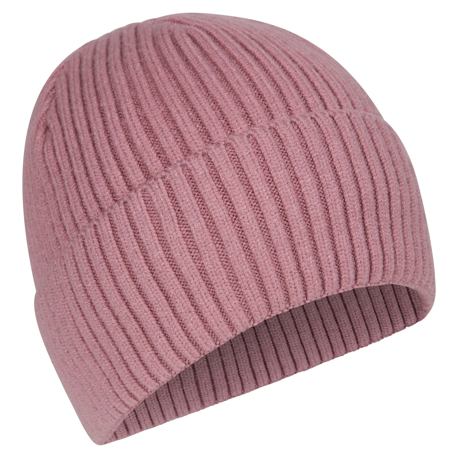 Pink - Front - Mountain Warehouse Womens-Ladies IsoTherm Ribbed Faux Fur Lined Beanie