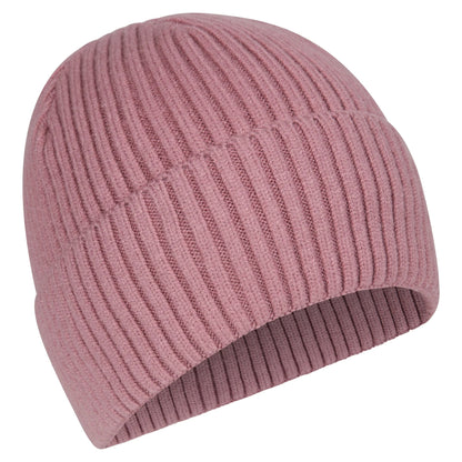 Pink - Front - Mountain Warehouse Womens-Ladies IsoTherm Ribbed Faux Fur Lined Beanie