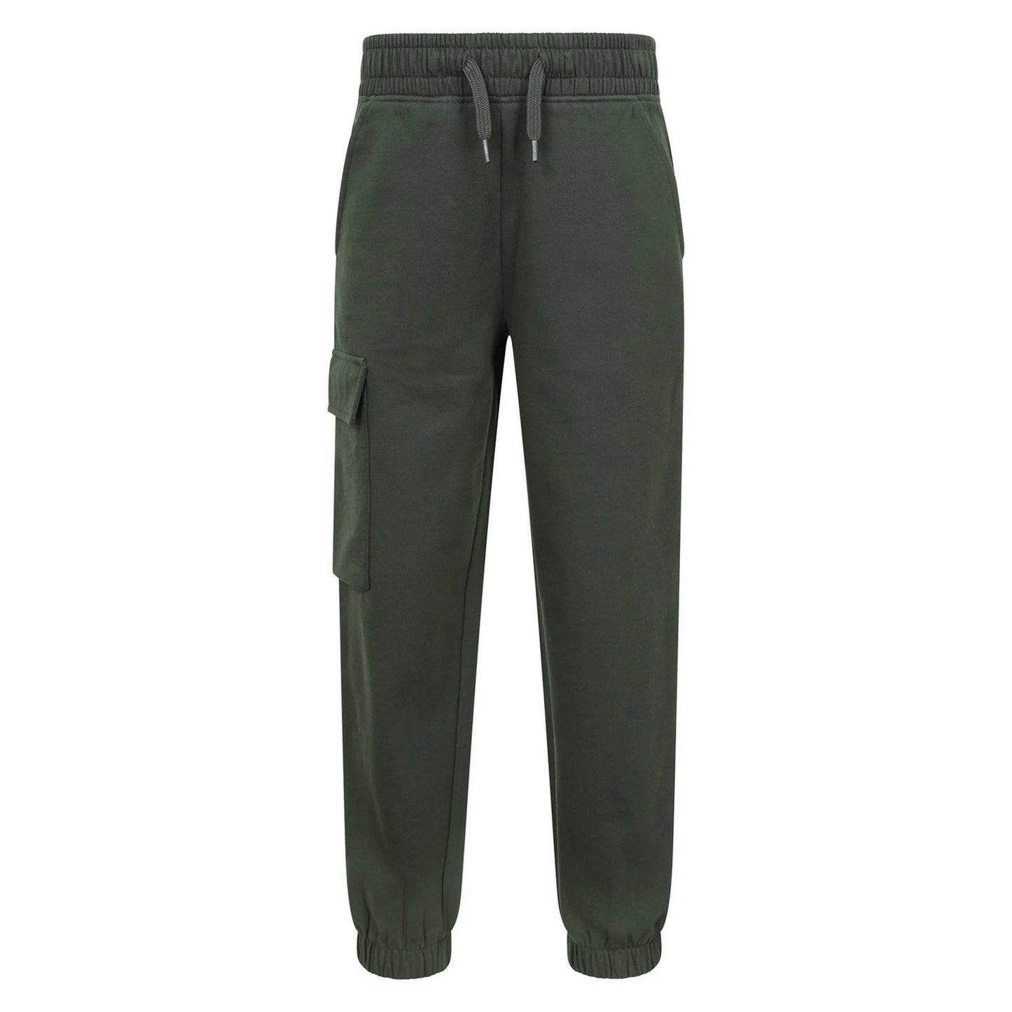 Khaki Green - Front - Mountain Warehouse Childrens-Kids Avery Brushed Back Jogging Bottoms