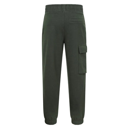 Khaki Green - Back - Mountain Warehouse Childrens-Kids Avery Brushed Back Jogging Bottoms