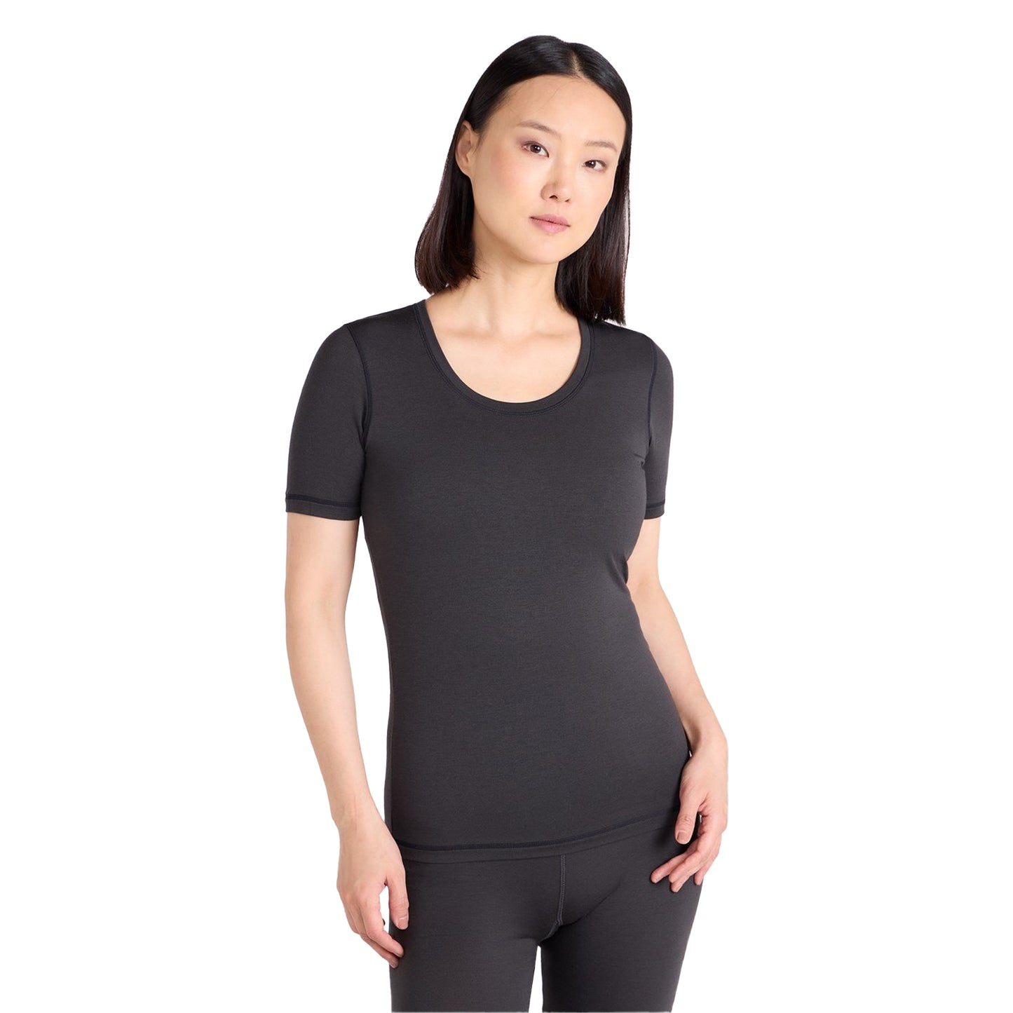 Black - Side - Mountain Warehouse Womens-Ladies Keep The Heat Isotherm T-Shirt