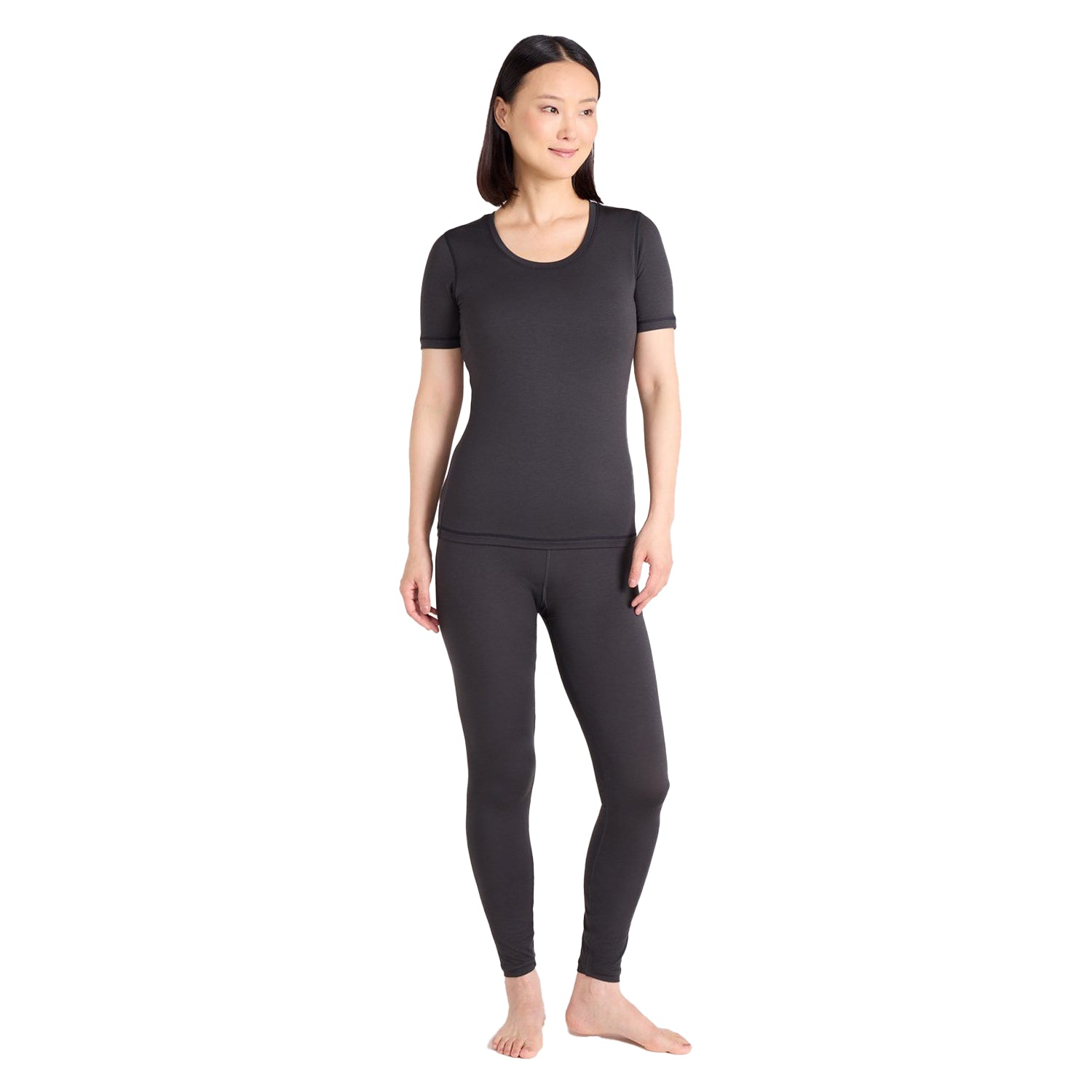 Black - Pack Shot - Mountain Warehouse Womens-Ladies Keep The Heat Isotherm T-Shirt