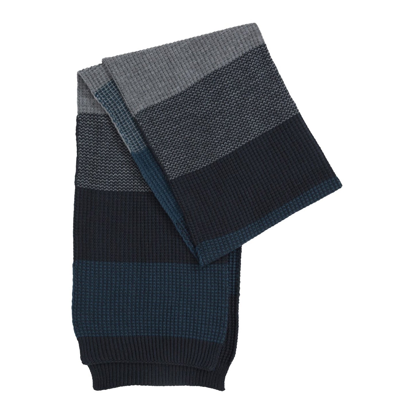 Petrol - Side - Mountain Warehouse Mens Mirka Knitted Scarf