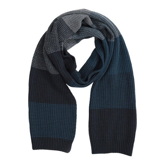 Petrol - Front - Mountain Warehouse Mens Mirka Knitted Scarf