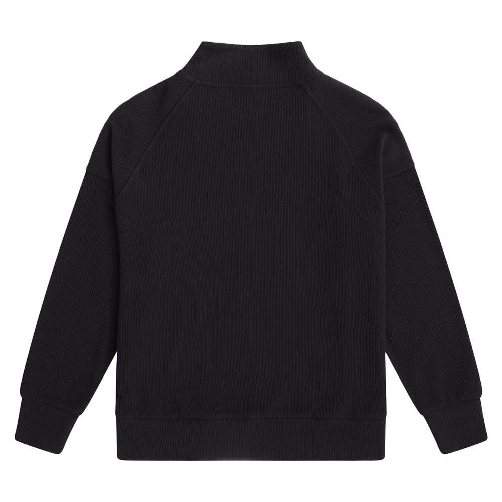 Black - Back - Animal Womens-Ladies Ottoman Half Zip Jumper