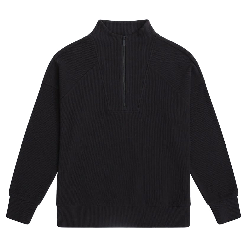 Black - Front - Animal Womens-Ladies Ottoman Half Zip Jumper