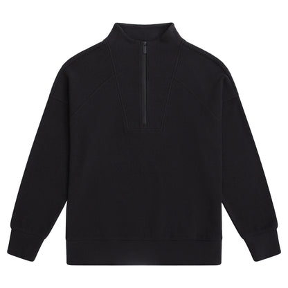 Black - Front - Animal Womens-Ladies Ottoman Half Zip Jumper