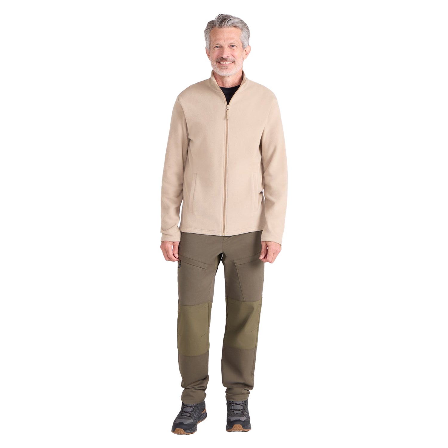 Off White - Side - Mountain Warehouse Mens Raso Full Zip Fleece Top