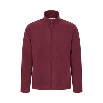 Dark Burgundy - Front - Mountain Warehouse Mens Raso Full Zip Fleece Top