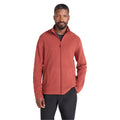 Burgundy - Side - Mountain Warehouse Mens Raso Full Zip Fleece Top