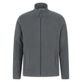 Dark Grey - Front - Mountain Warehouse Mens Raso Full Zip Fleece Top