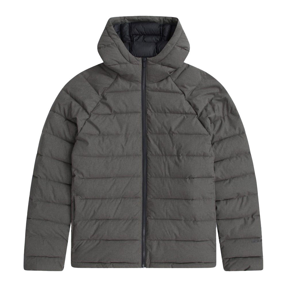 Khaki Green - Front - Animal Mens Light Cloud Cosi Hooded Marl Padded Jacket