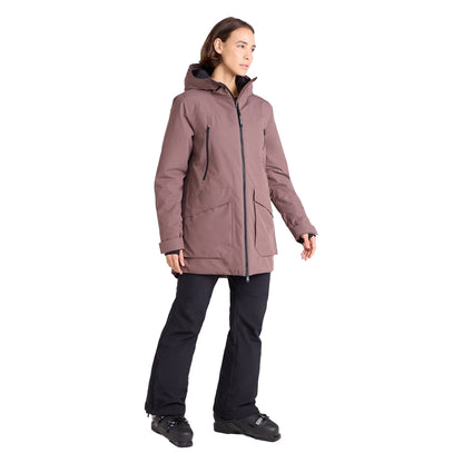 Brown - Pack Shot - Animal Womens-Ladies Echo Waterproof Ski Jacket