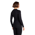 Black - Back - Animal Womens-Ladies Merino Wool Long-Sleeved Base Layer Top