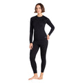 Black - Side - Animal Womens-Ladies Merino Wool Long-Sleeved Base Layer Top