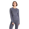 Grey - Front - Animal Womens-Ladies Merino Wool Long-Sleeved Base Layer Top