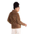 Tan - Lifestyle - Animal Womens-Ladies Teddy Fleece Half Zip Jacket
