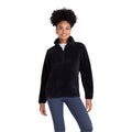 Black - Side - Animal Womens-Ladies Teddy Fleece Half Zip Jacket