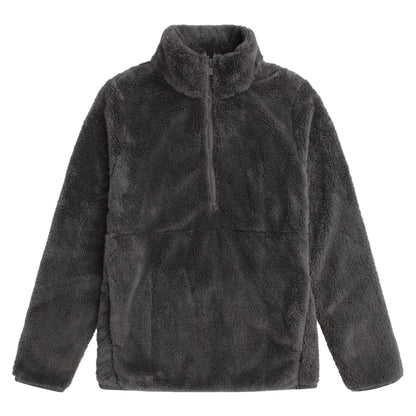 Khaki - Front - Animal Womens-Ladies Teddy Fleece Half Zip Jacket