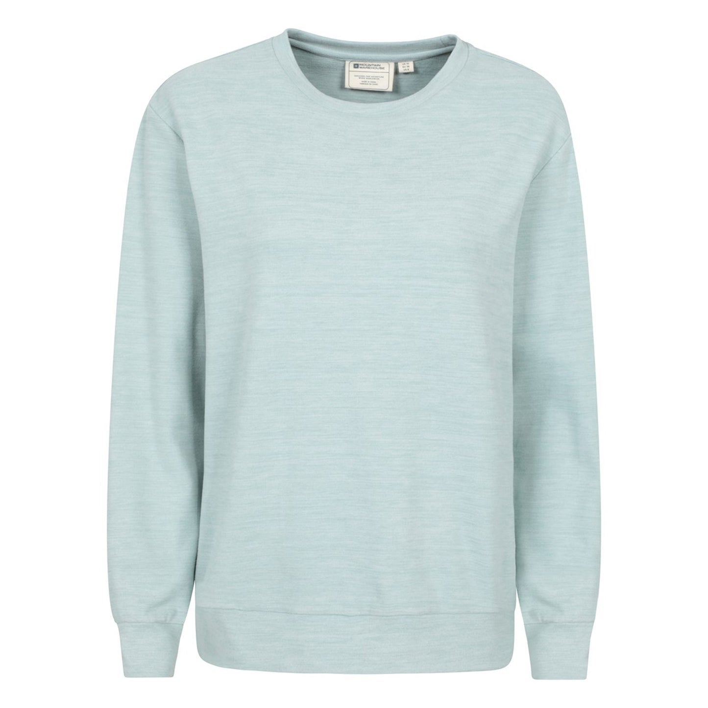 Pale Green - Front - Mountain Warehouse Womens-Ladies Strath Melange Supersoft Sweatshirt