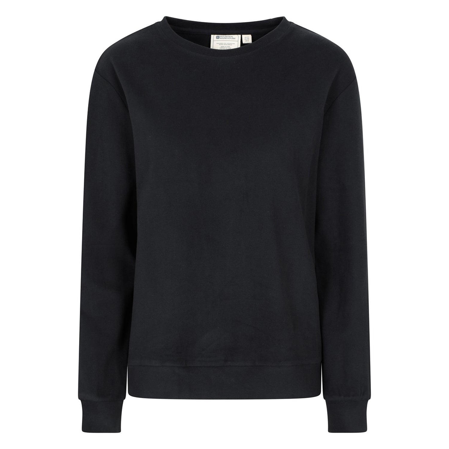 Black - Front - Mountain Warehouse Womens-Ladies Strath Melange Supersoft Sweatshirt