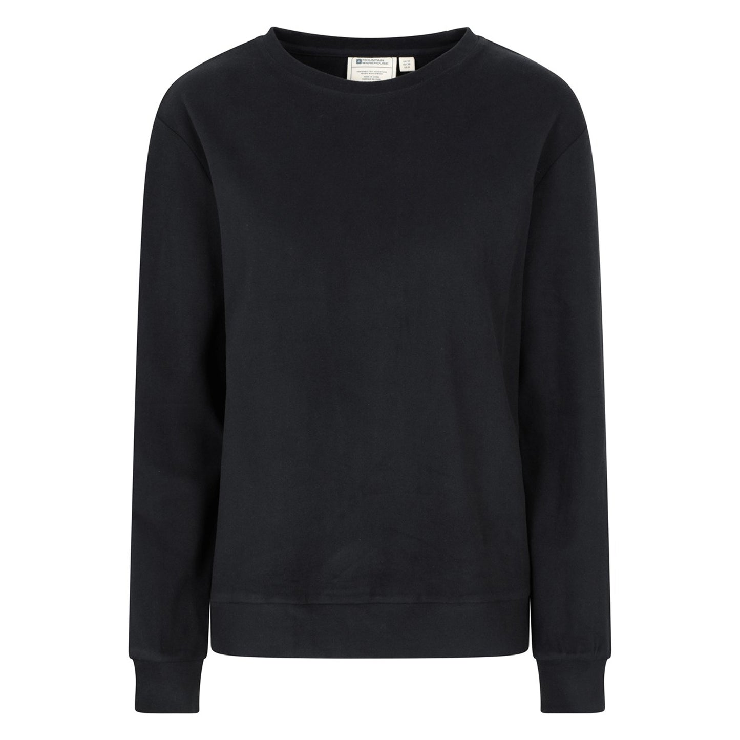 Black - Front - Mountain Warehouse Womens-Ladies Strath Melange Supersoft Sweatshirt