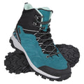Dark Teal - Lifestyle - Mountain Warehouse Womens-Ladies Leather Waterproof Thermal Hiking Boots