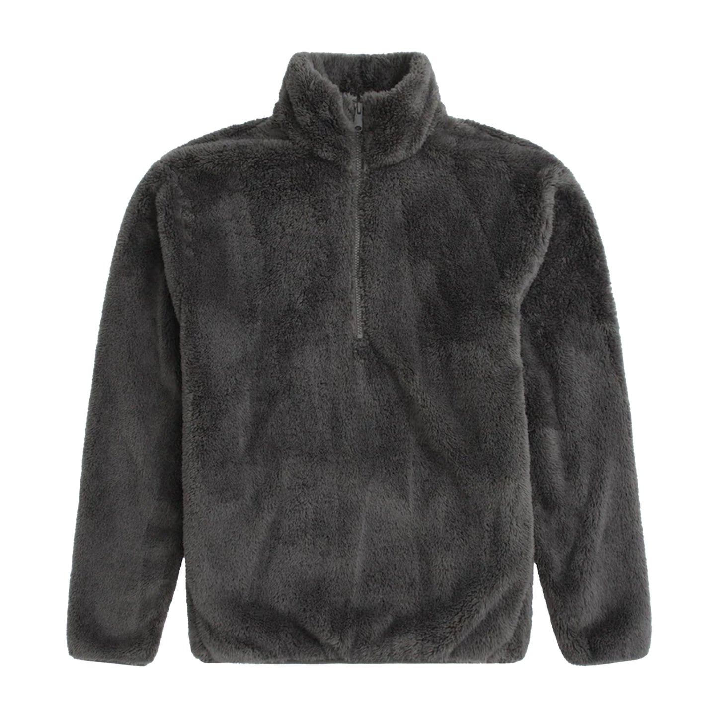 Khaki - Front - Animal Mens Teddy Fleece Half Zip Jacket