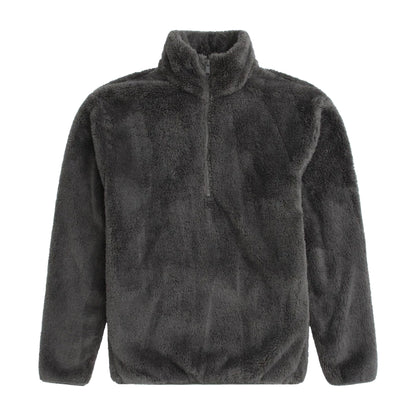 Khaki - Front - Animal Mens Teddy Fleece Half Zip Jacket