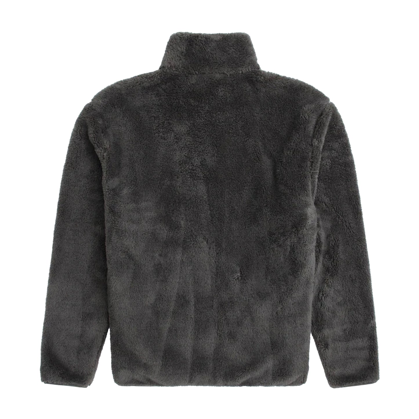 Khaki - Back - Animal Mens Teddy Fleece Half Zip Jacket
