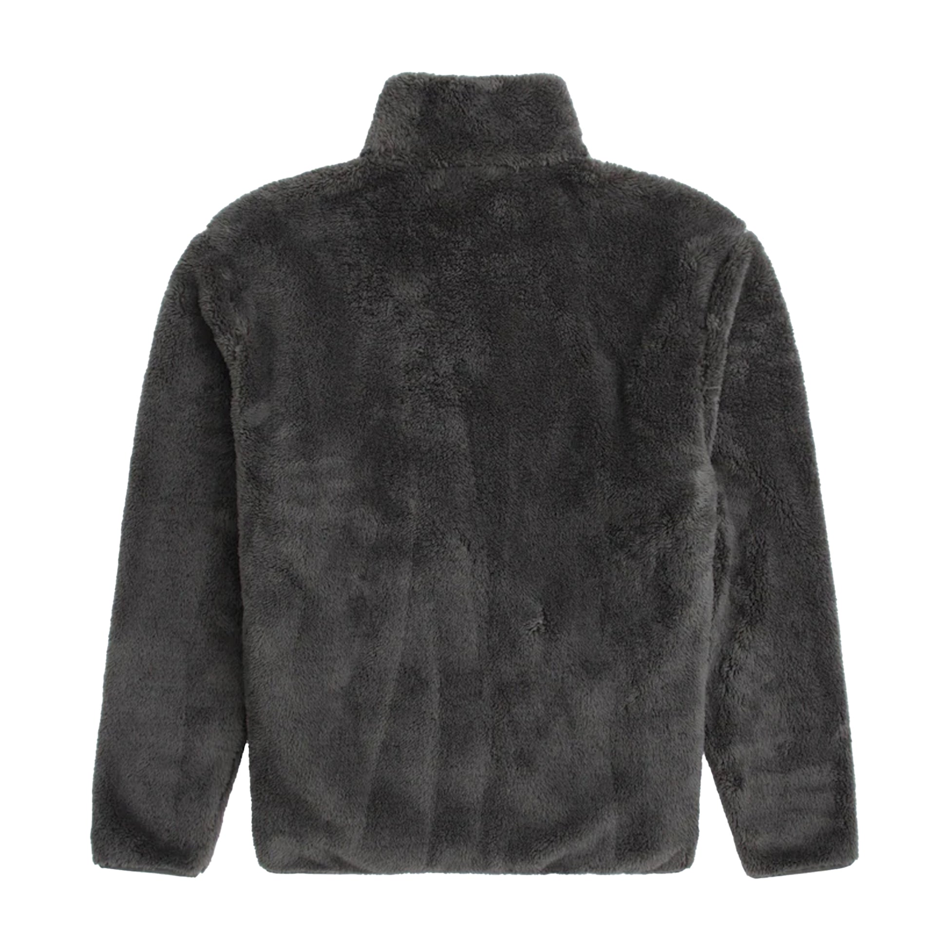 Khaki - Back - Animal Mens Teddy Fleece Half Zip Jacket